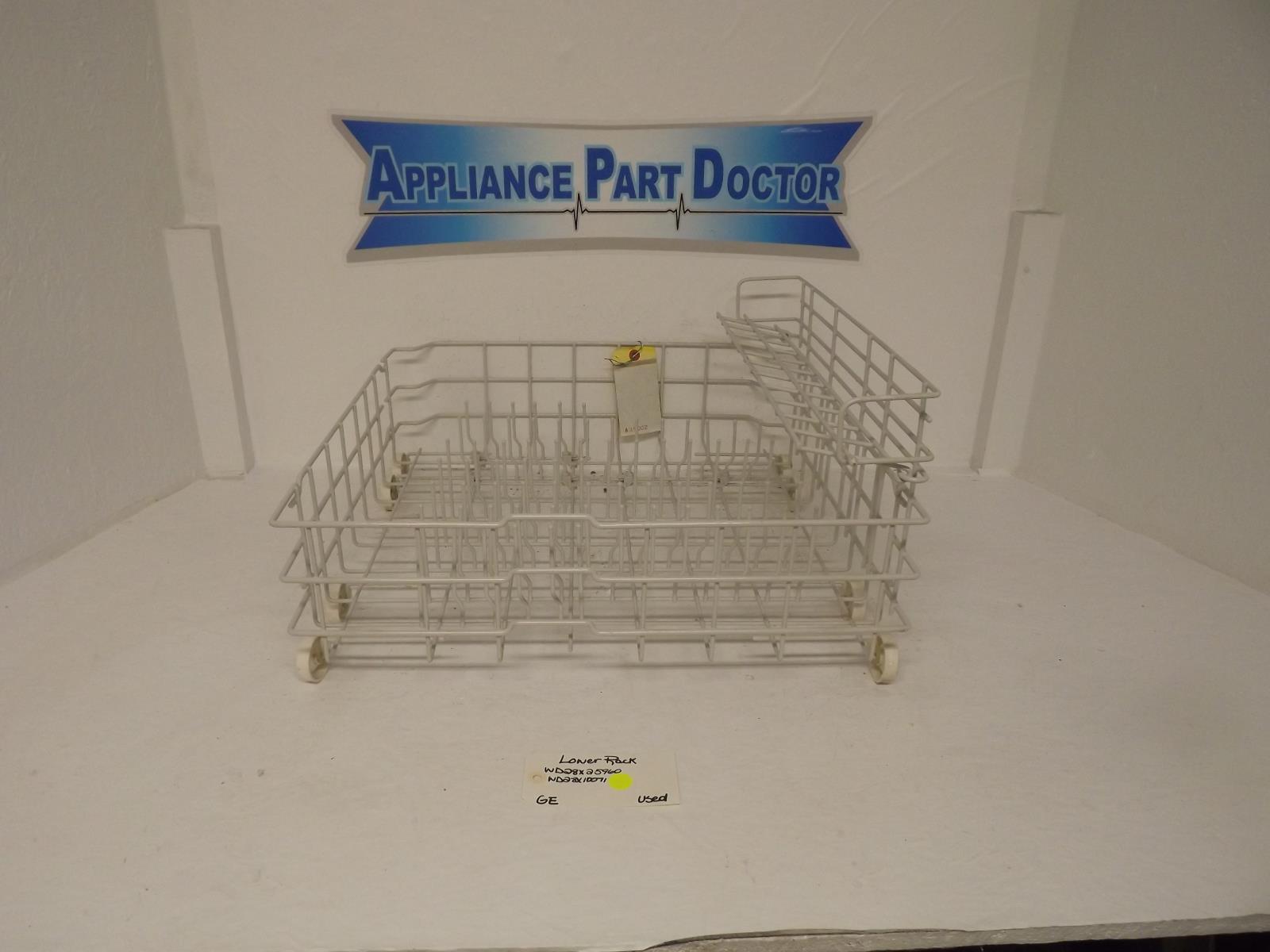 GE Dishwasher WD28X25960 WD28X10071 Lower Rack Used GE Dishwasher WD28X25960 WD28X10071 Lower Rack Used